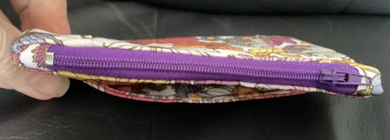Beautiful Floral Fabric Zipped Coin/Card Purse with Matching Lining