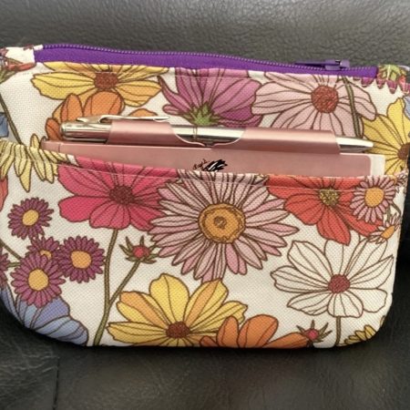 Beautiful Floral Fabric Zipped Coin/Card Purse with Matching Lining