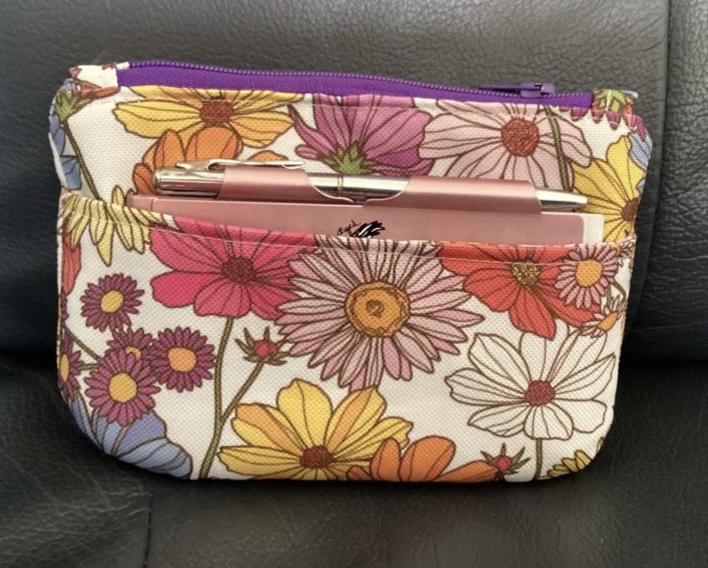 Beautiful Floral Fabric Zipped Coin/Card Purse with Matching Lining