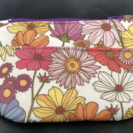 Beautiful Floral Fabric Zipped Coin/Card Purse with Matching Lining