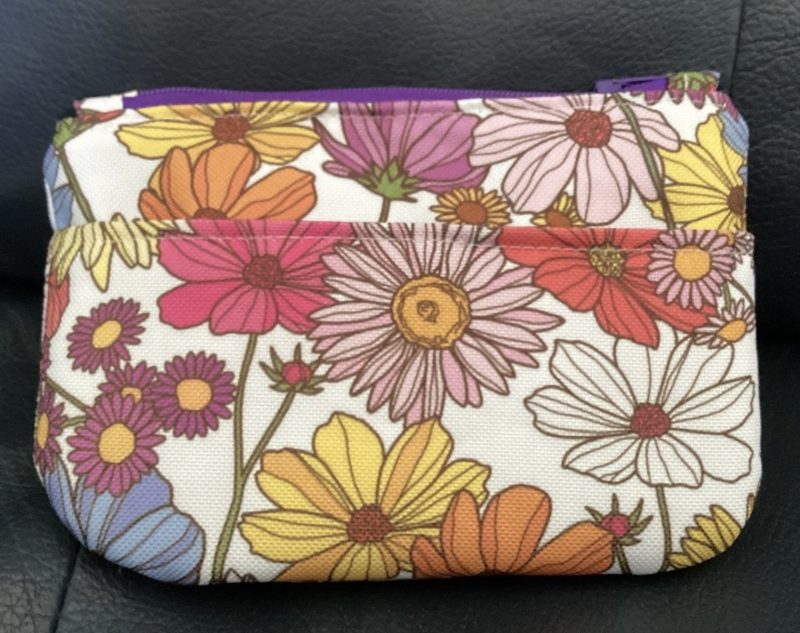 Beautiful Floral Fabric Zipped Coin/Card Purse with Matching Lining