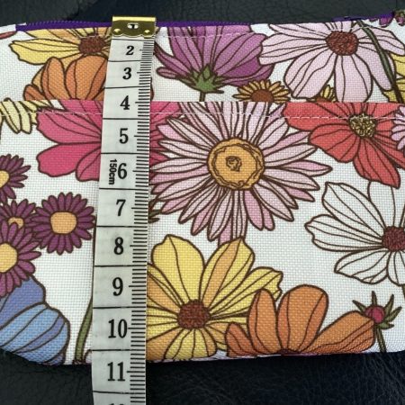 Beautiful Floral Fabric Zipped Coin/Card Purse with Matching Lining