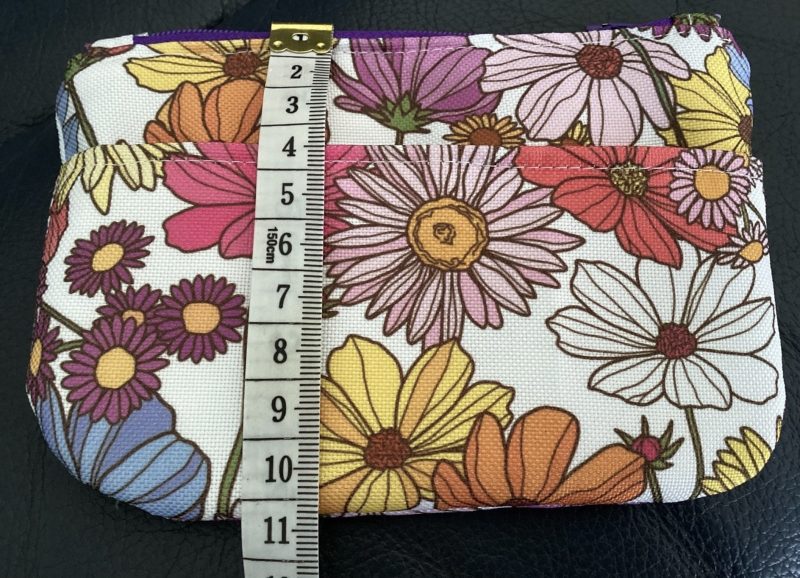 Beautiful Floral Fabric Zipped Coin/Card Purse with Matching Lining
