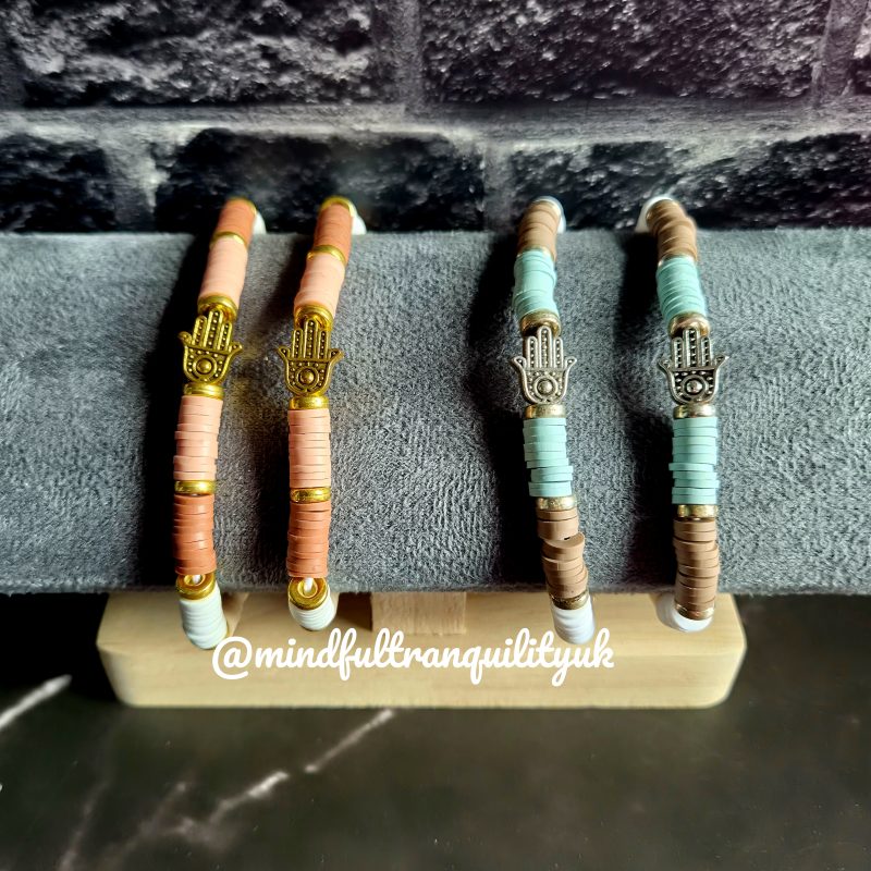 Hamsa Hands Stackable Bracelet | Adult Stretch Bracelet