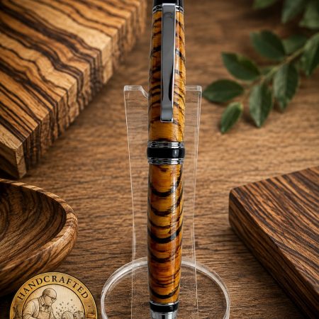 ZEBRANO Cigar style twist pen. inc spare refill and presentation box.