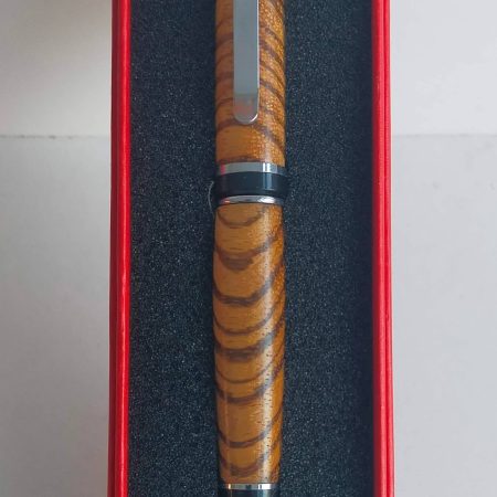 ZEBRANO Cigar style twist pen. inc spare refill and presentation box.