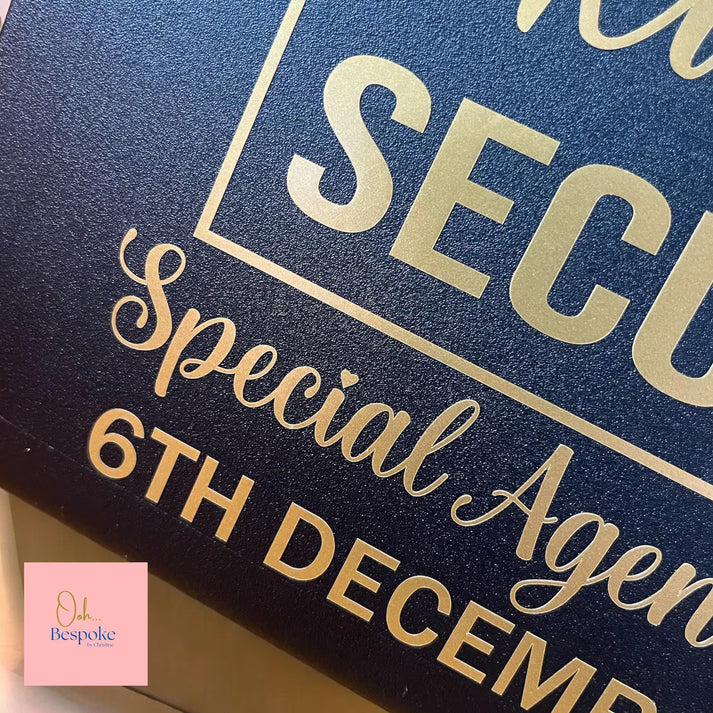 Personalised Ring Security Box & Glasses