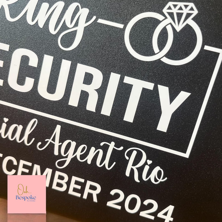 Personalised Ring Security Box & Glasses