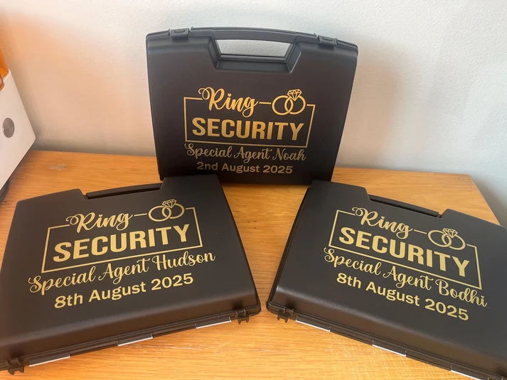 Personalised Ring Security Box & Glasses