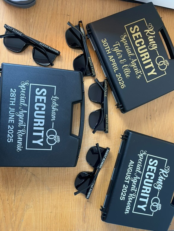 Personalised Ring Security Box & Glasses