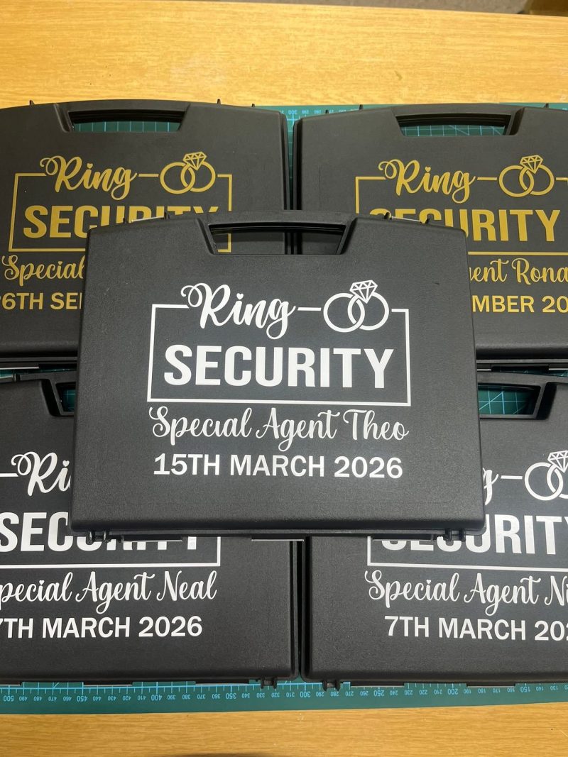 Personalised Ring Security Box & Glasses