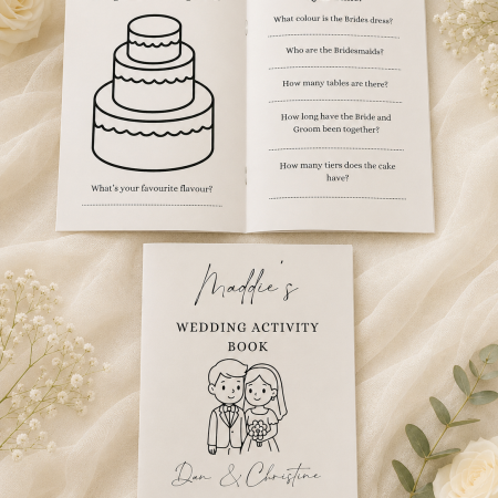 Personalised Wedding Activity Pack – 12 Page Kids Pack