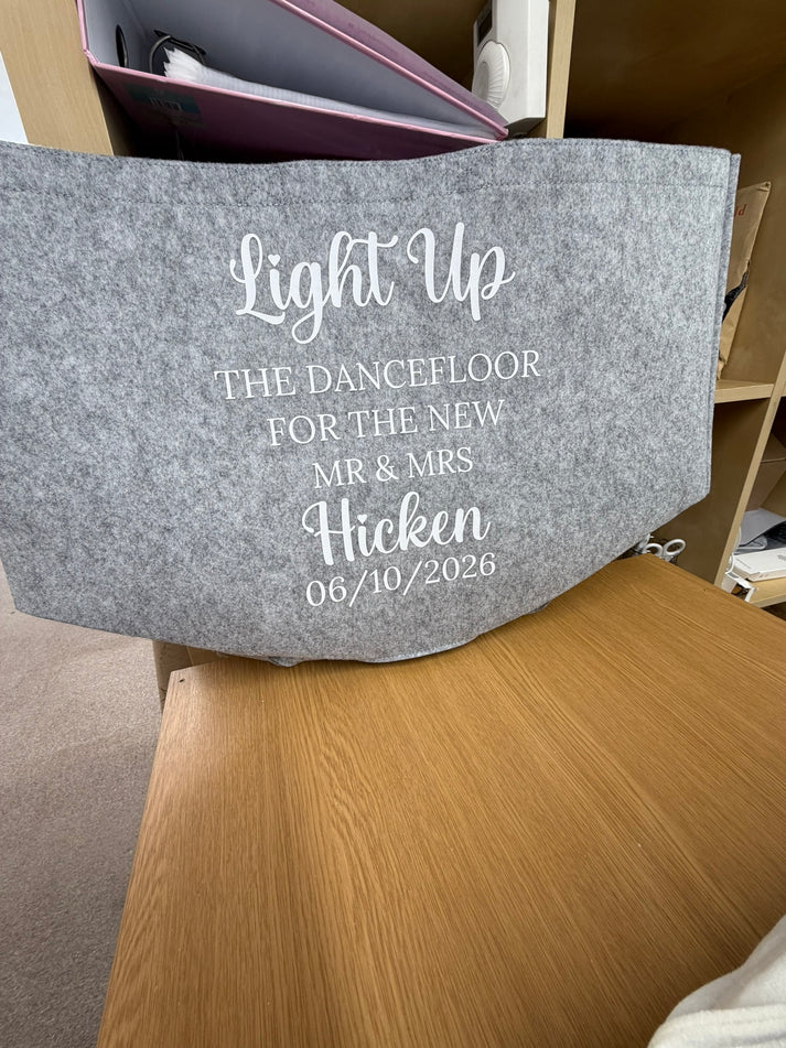 Personalised Wedding Glow Stick Trug – Wedding Table Decor