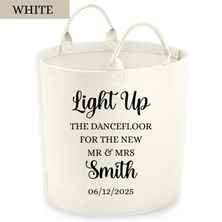 Personalised Wedding Glow Stick Trug – Wedding Table Decor