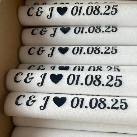 Personalised Vinyl for Foam Glow Sticks – Vinyl Only