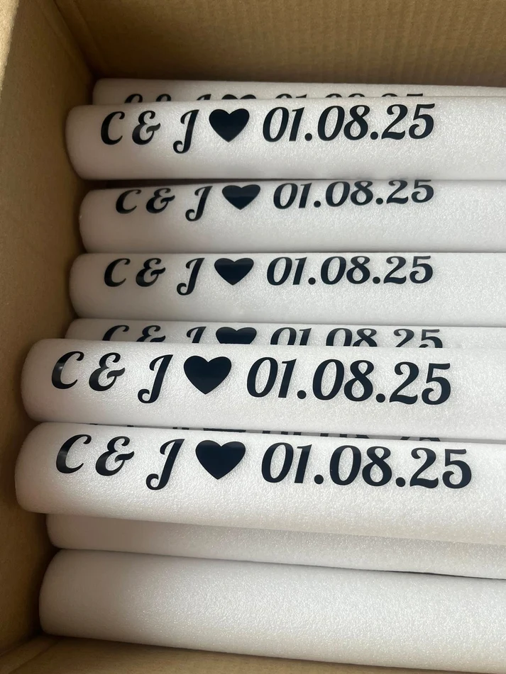 Personalised Vinyl for Foam Glow Sticks – Vinyl Only