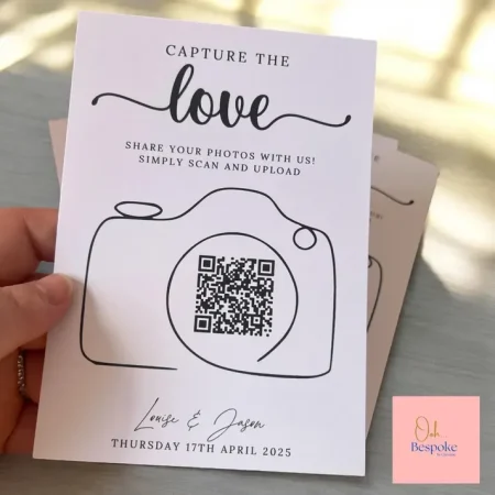 Capture the Love Cards – QR Code Wedding Photo Cards