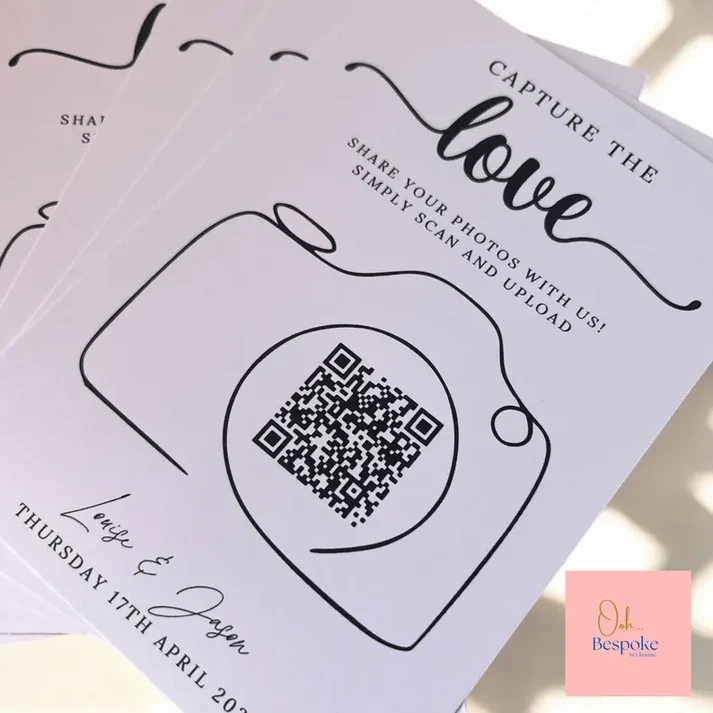 Capture the Love Cards – QR Code Wedding Photo Cards