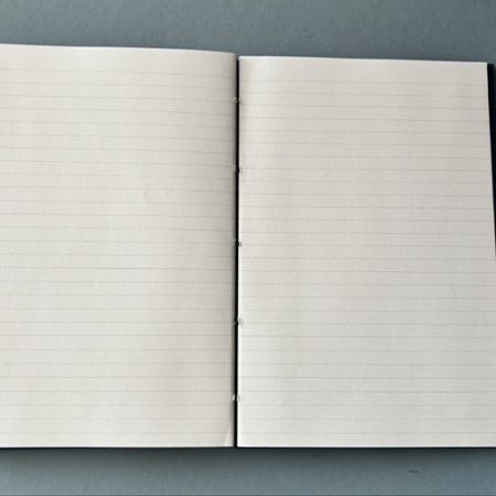 A5 Coptic stitch blue notebook | 48 pages | Lined paper | Write on notepad design| Elastic closure | Handstitched
