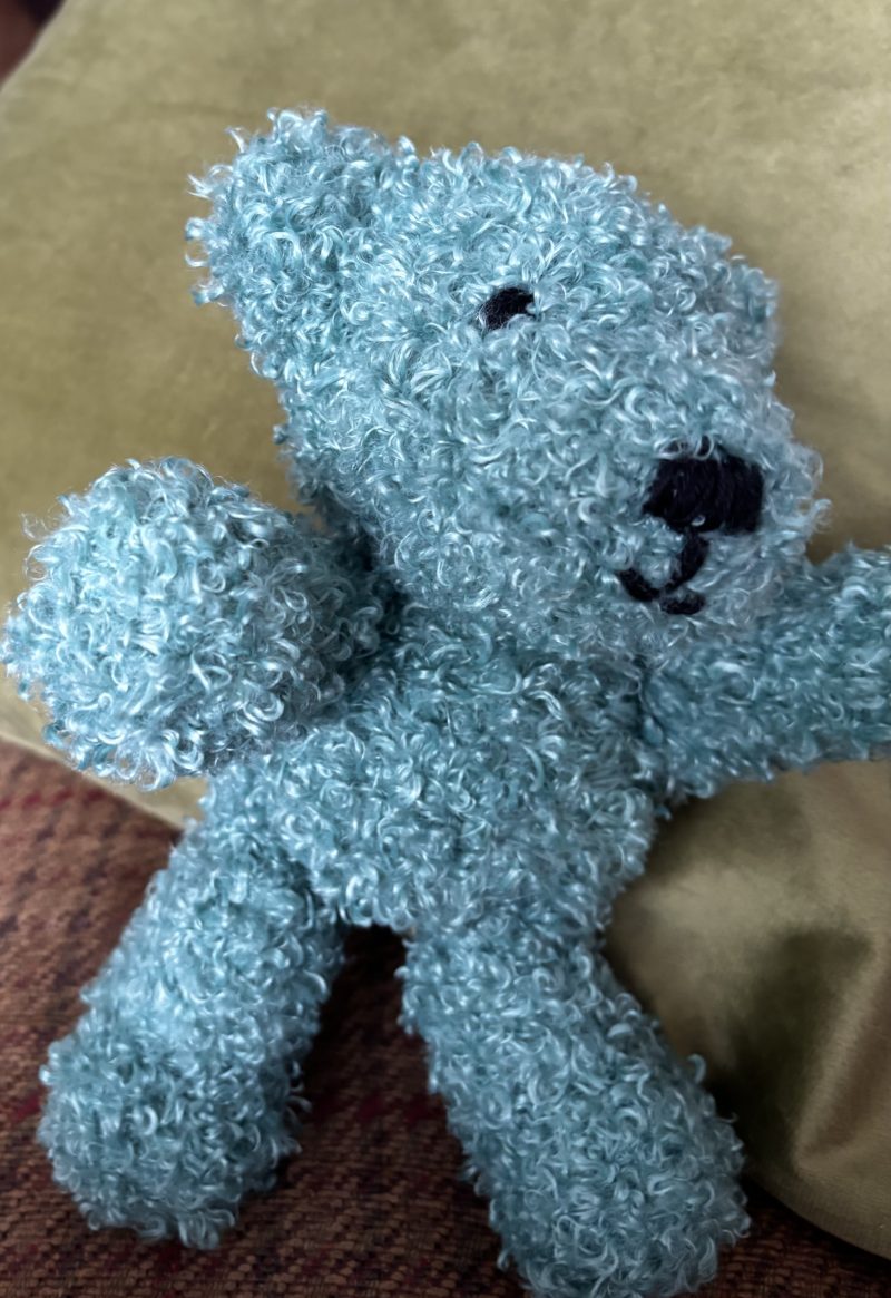 Hand Knitted Chunky Yarn Teddy Bear