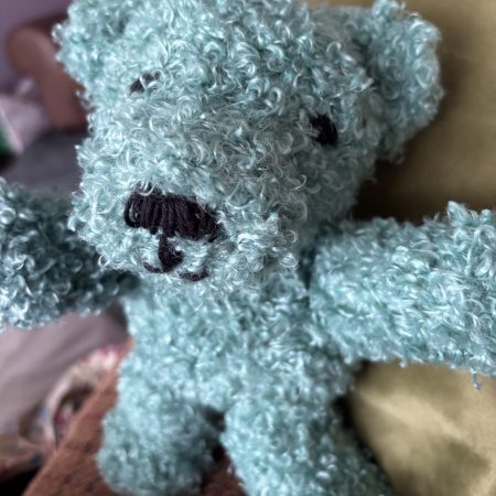 Hand Knitted Chunky Yarn Teddy Bear