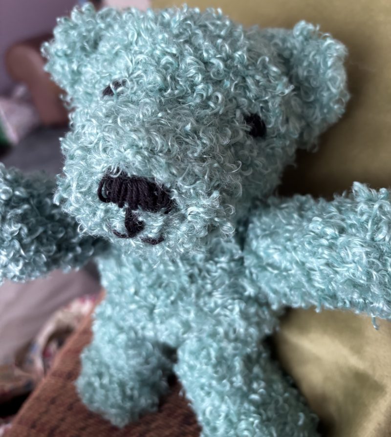 Hand Knitted Chunky Yarn Teddy Bear