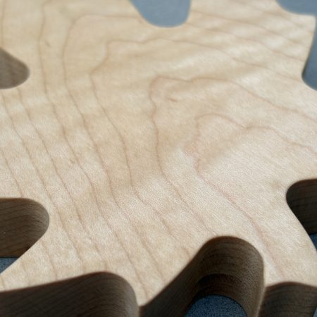 Maple leaf ornament in solid maple