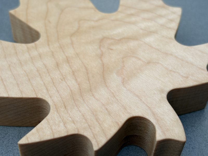 Maple leaf ornament in solid maple