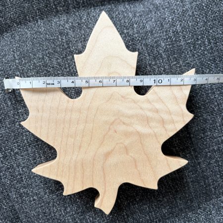 Maple leaf ornament in solid maple