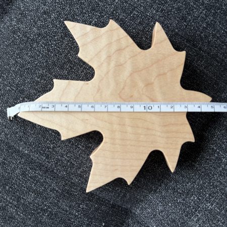 Maple leaf ornament in solid maple