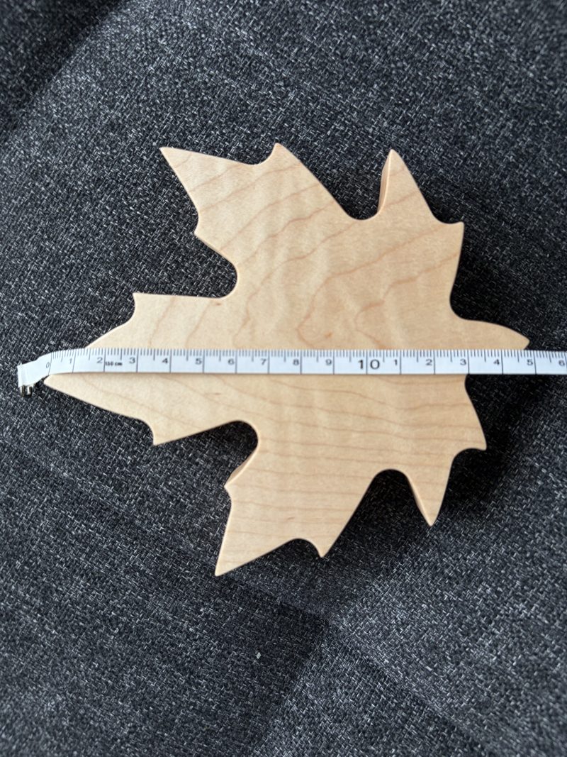 Maple leaf ornament in solid maple