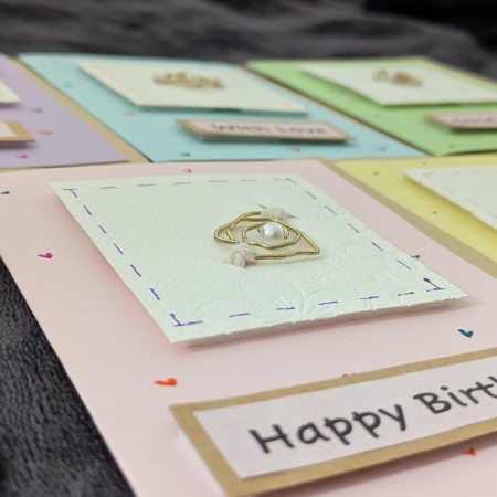Hand-Twisted Wire Rose Keepsake Cards, for All Occasions