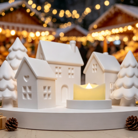 Christmas Cosy Village — 3D-Printed Tealight Holder