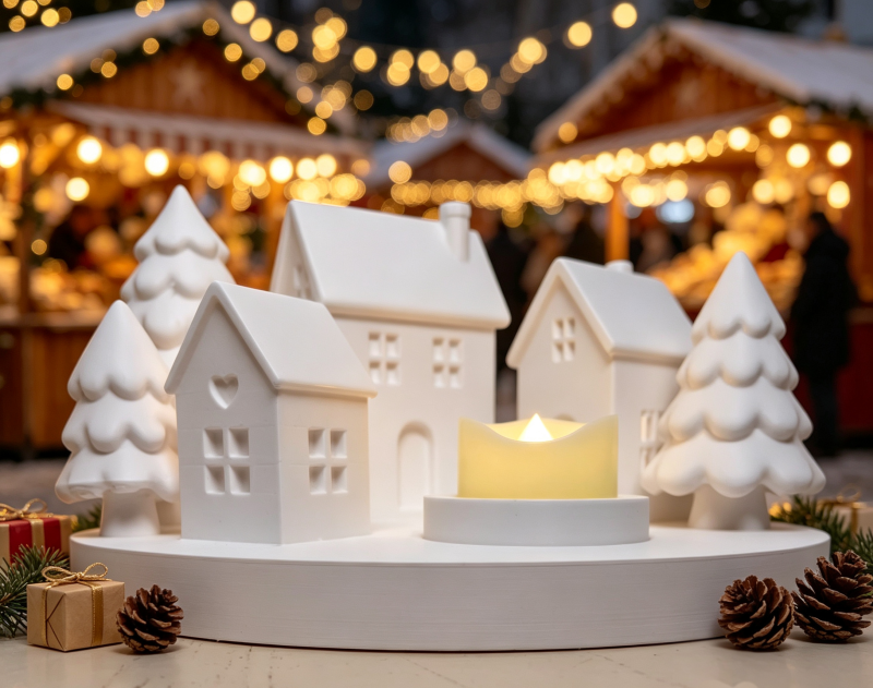 Christmas Cosy Village — 3D-Printed Tealight Holder