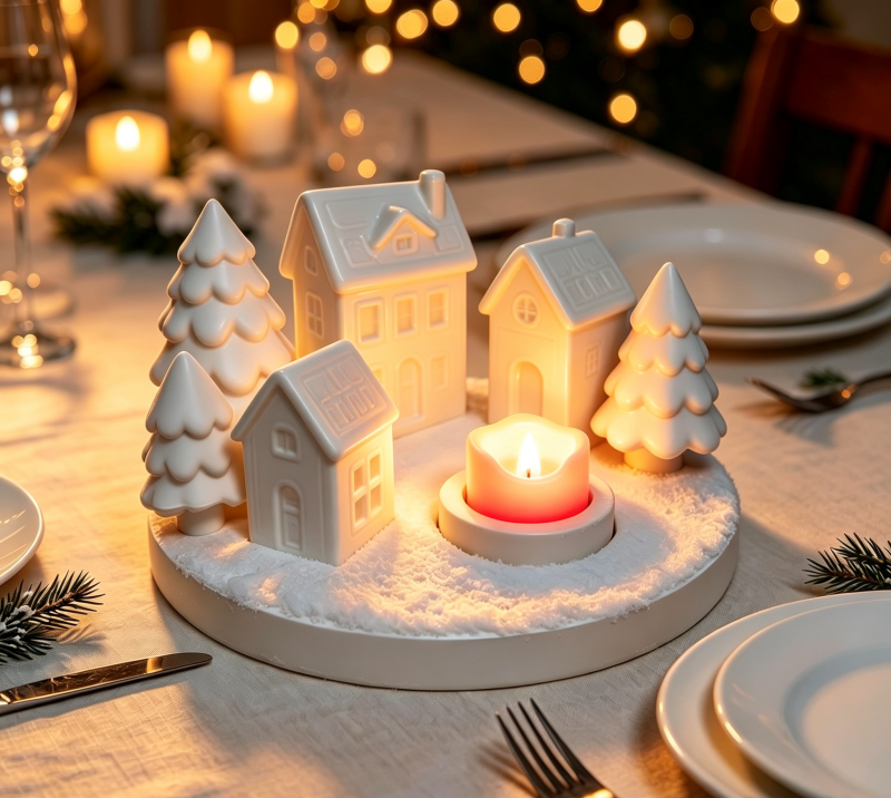 Christmas Cosy Village — 3D-Printed Tealight Holder