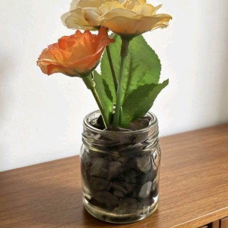 Small Cute Permanent Flowers in a Jar
