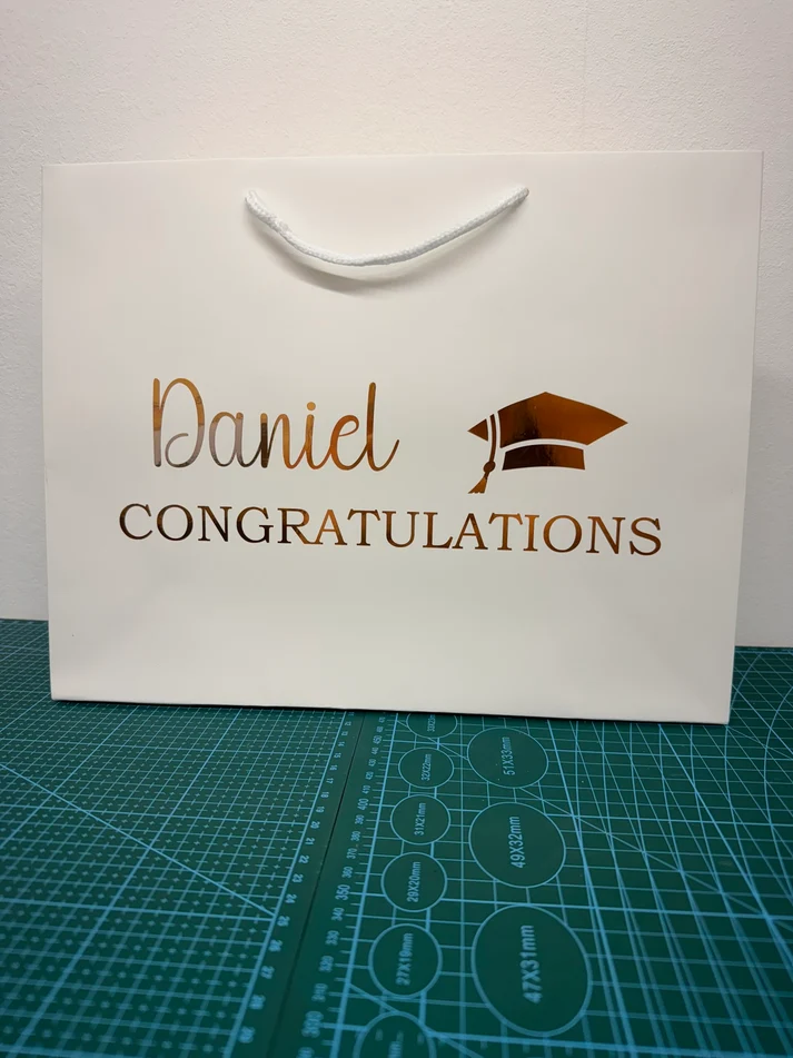Personalised Gift Bags – Black or White | Wedding & Birthday