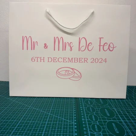 Personalised Gift Bags – Black or White | Wedding & Birthday