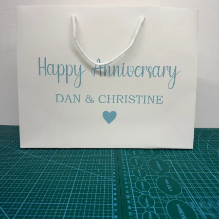 Personalised Gift Bags – Black or White | Wedding & Birthday