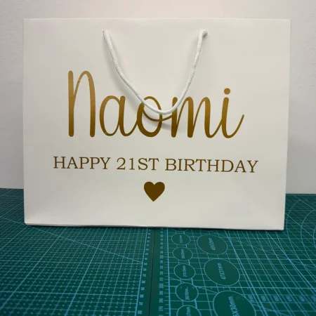 Personalised Gift Bags – Black or White | Wedding & Birthday