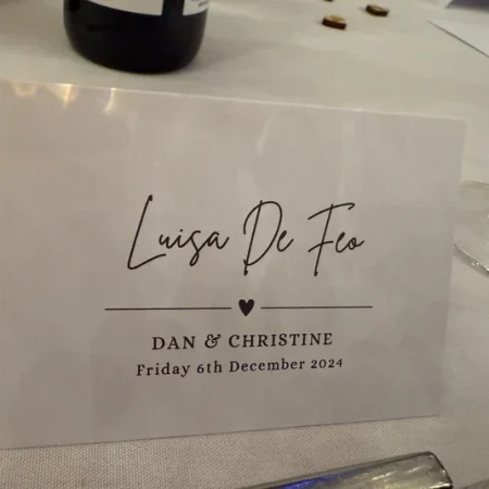 Custom Tent Fold Place Cards – Personalised Wedding Table Cards