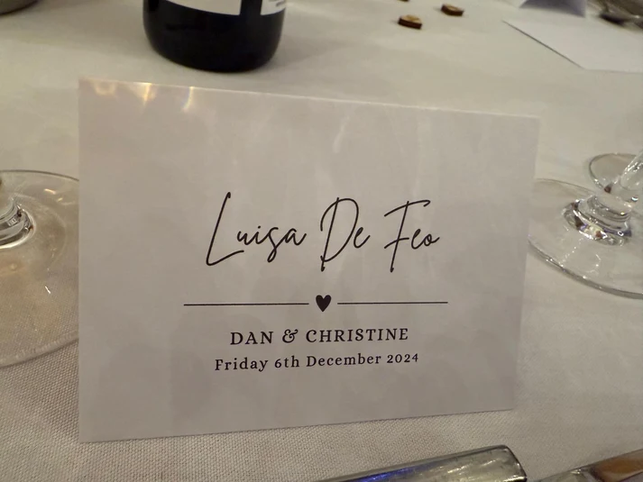 Custom Tent Fold Place Cards – Personalised Wedding Table Cards
