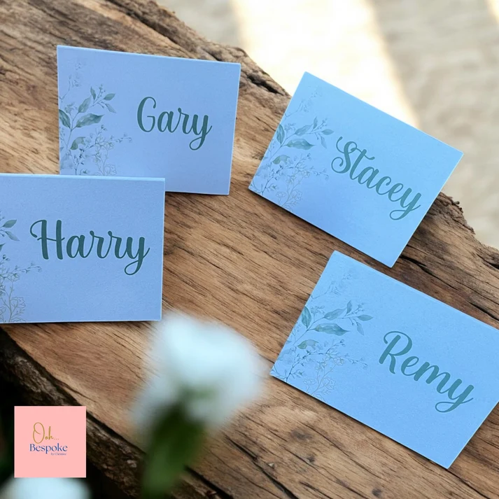 Custom Tent Fold Place Cards – Personalised Wedding Table Cards