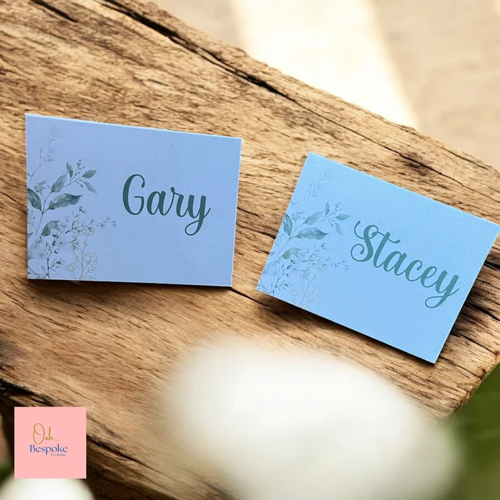 Custom Tent Fold Place Cards – Personalised Wedding Table Cards