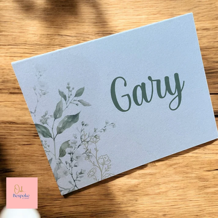 Custom Tent Fold Place Cards – Personalised Wedding Table Cards