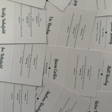 Custom Tent Fold Place Cards – Personalised Wedding Table Cards