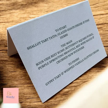Custom Tent Fold Place Cards – Personalised Wedding Table Cards