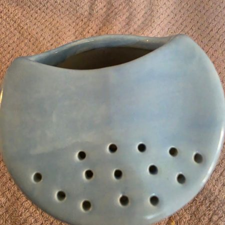 Hand painted ceramic watering can.