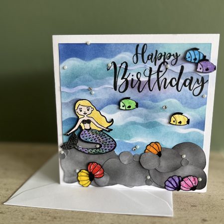 Mermaid birthday card