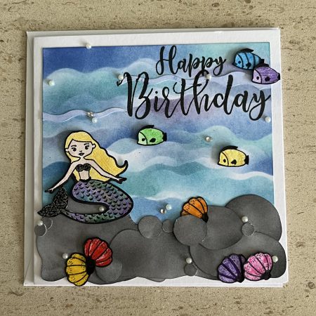 Mermaid birthday card